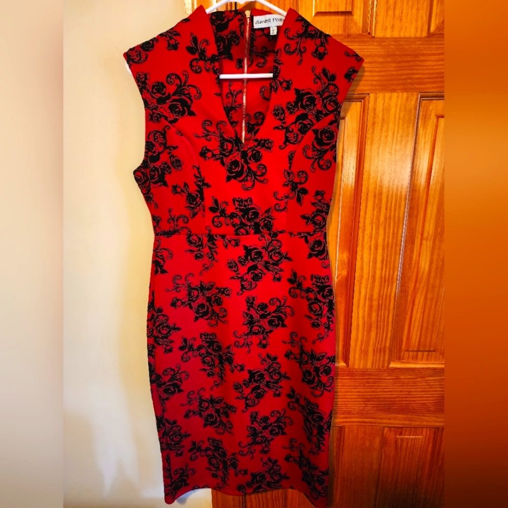 Almost Famous, Dark Red Dress, Size L